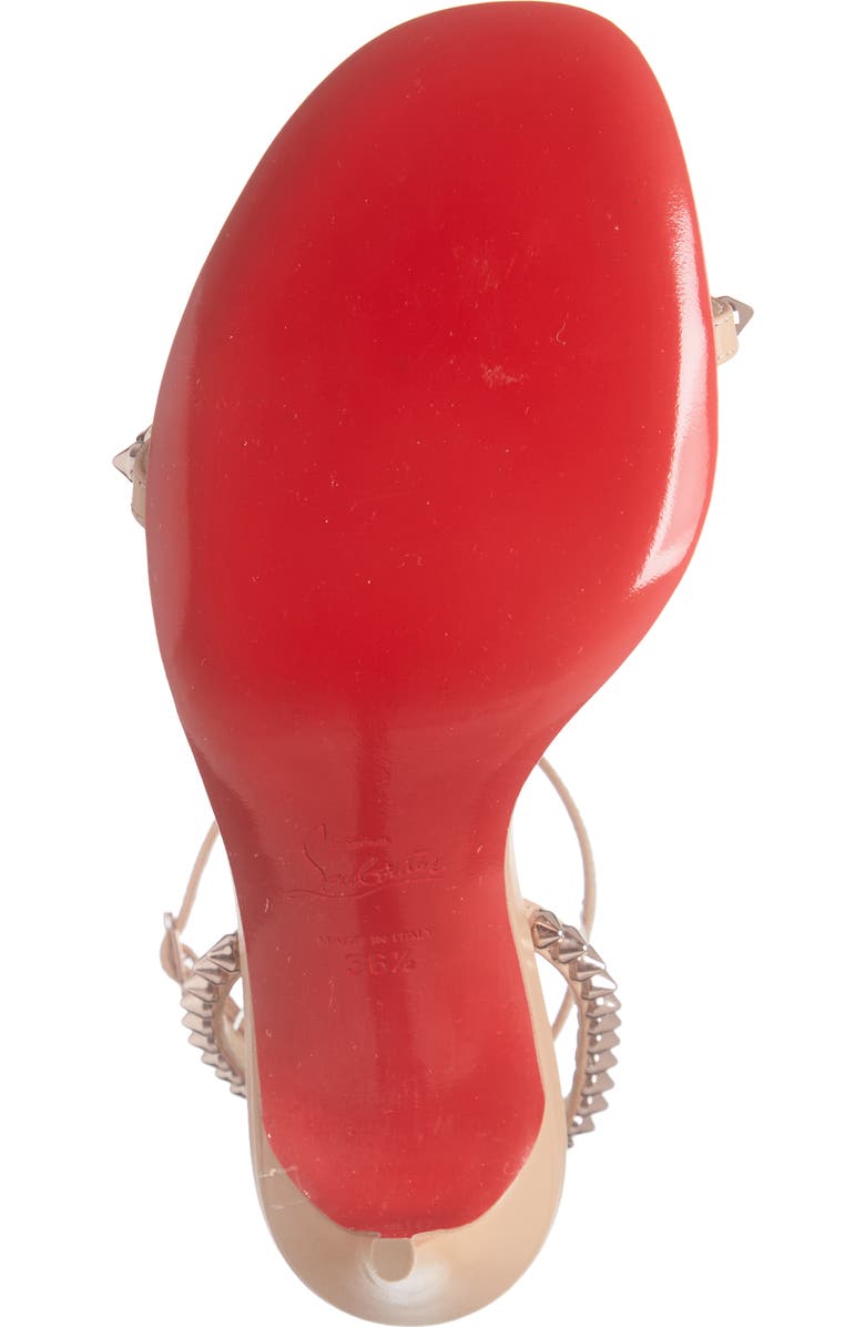 Christian Louboutin So Me Studded Sandal, Alternate, color, Nude