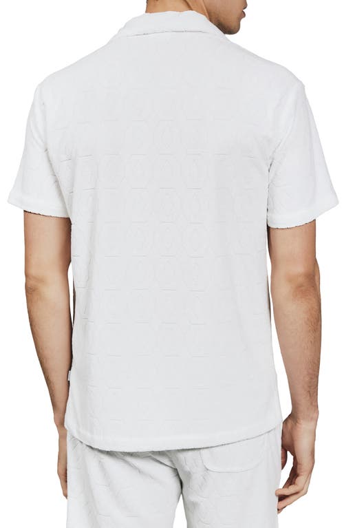 7 Diamonds American Me Slim Fit Short Sleeve Button-up Performance Shirt In White