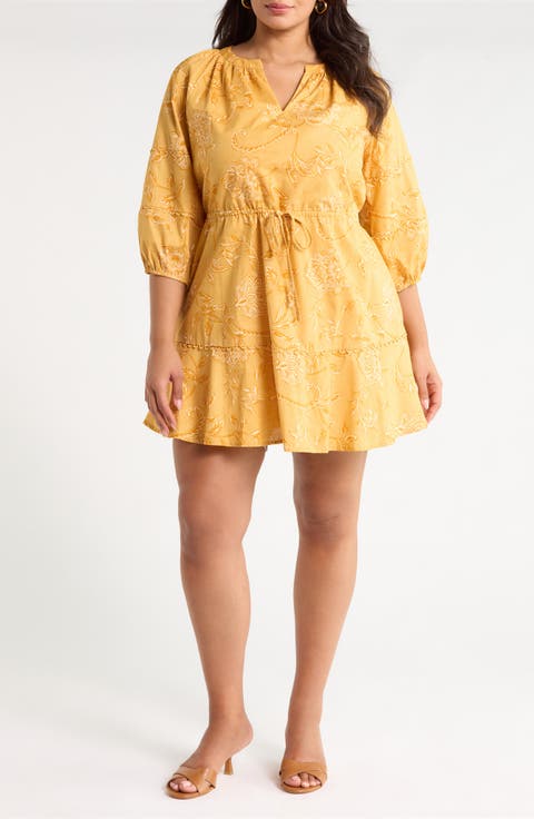 Dabria Split Neck Minidress