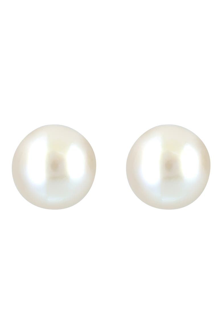 Freshwater Pearl Stud Earrings, Alternate, color, WHITE