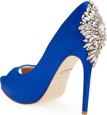 Kiara Crystal Back Open Toe Pump