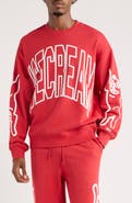 ICECREAM Coffee Oversize Cotton Crewneck Sweatshirt