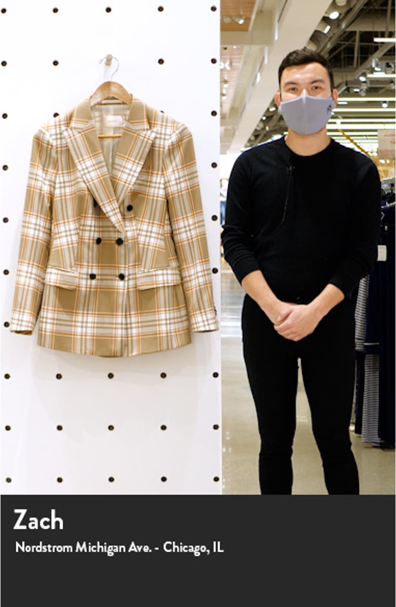 Cameron Double Breasted Check Wool Jacket, sales video thumbnail