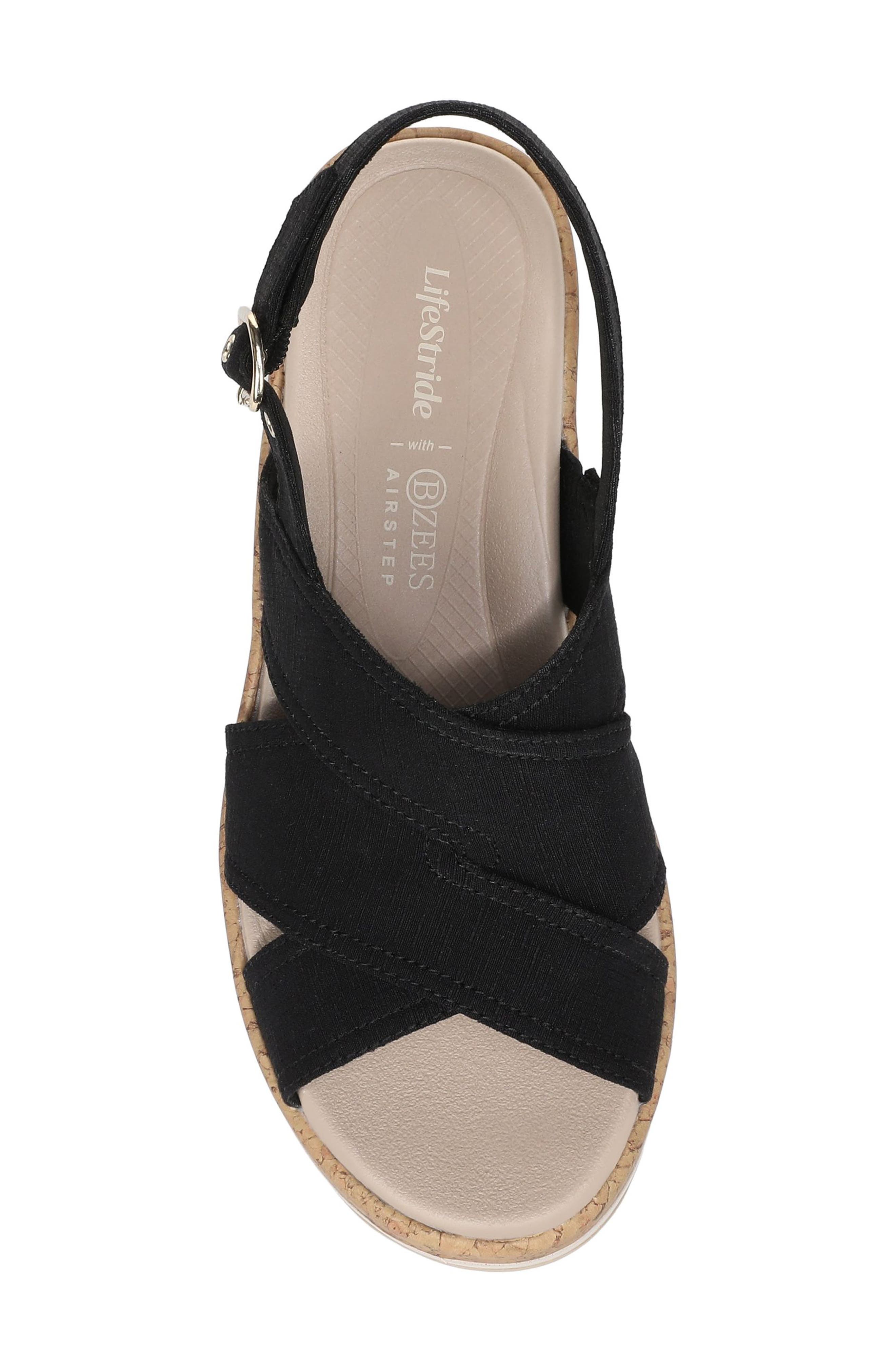 LifeStride Rye Slingback Sandal - Wide Widths Available, Alternate, color, Black