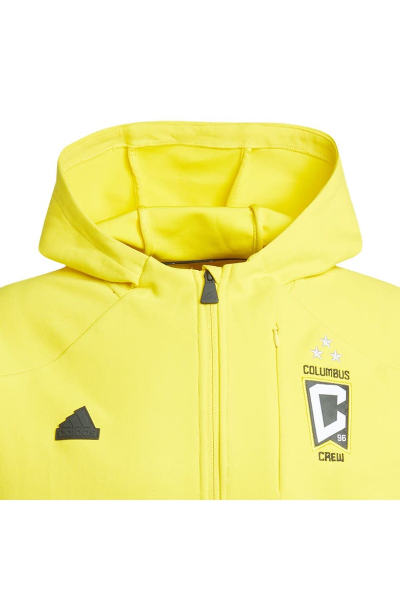 Men's adidas Gold Columbus Crew 2024 Anthem Travel Raglan Sleeve Full-Zip Jacket, Alternate, color, Yellow