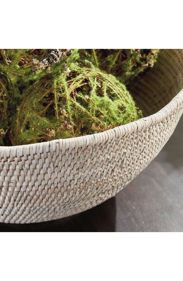 Napa Home & Garden Burma Rattan Scalloped Edge Bowl Large, Alternate, color, White