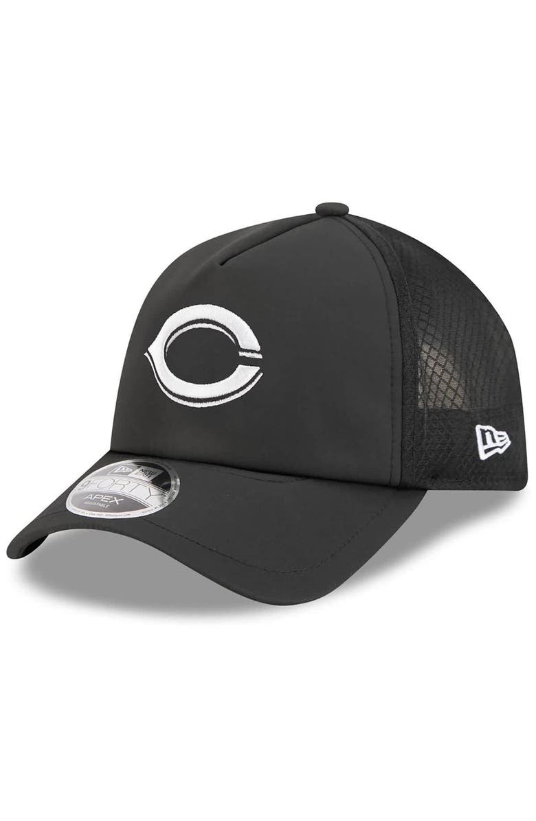 New Era Men's New Era Black Cincinnati Reds 2026 Batting Practice Apex 9FORTY Adjustable Trucker Hat, Main, color, Black