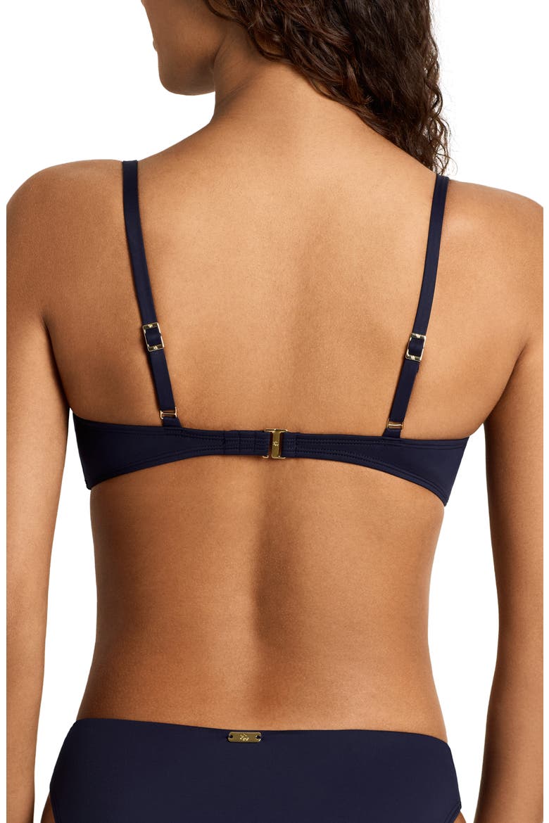 Notched Underwire Bikini Top, Alternate, color, DARK NAVY