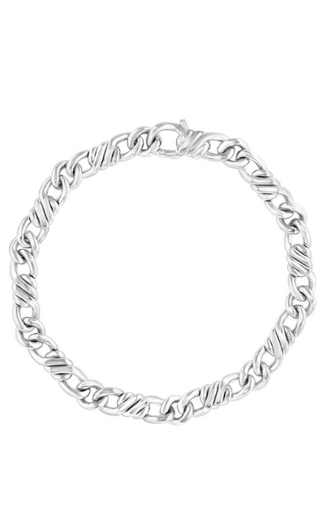 Polished Link Bracelet in Sterling Silver