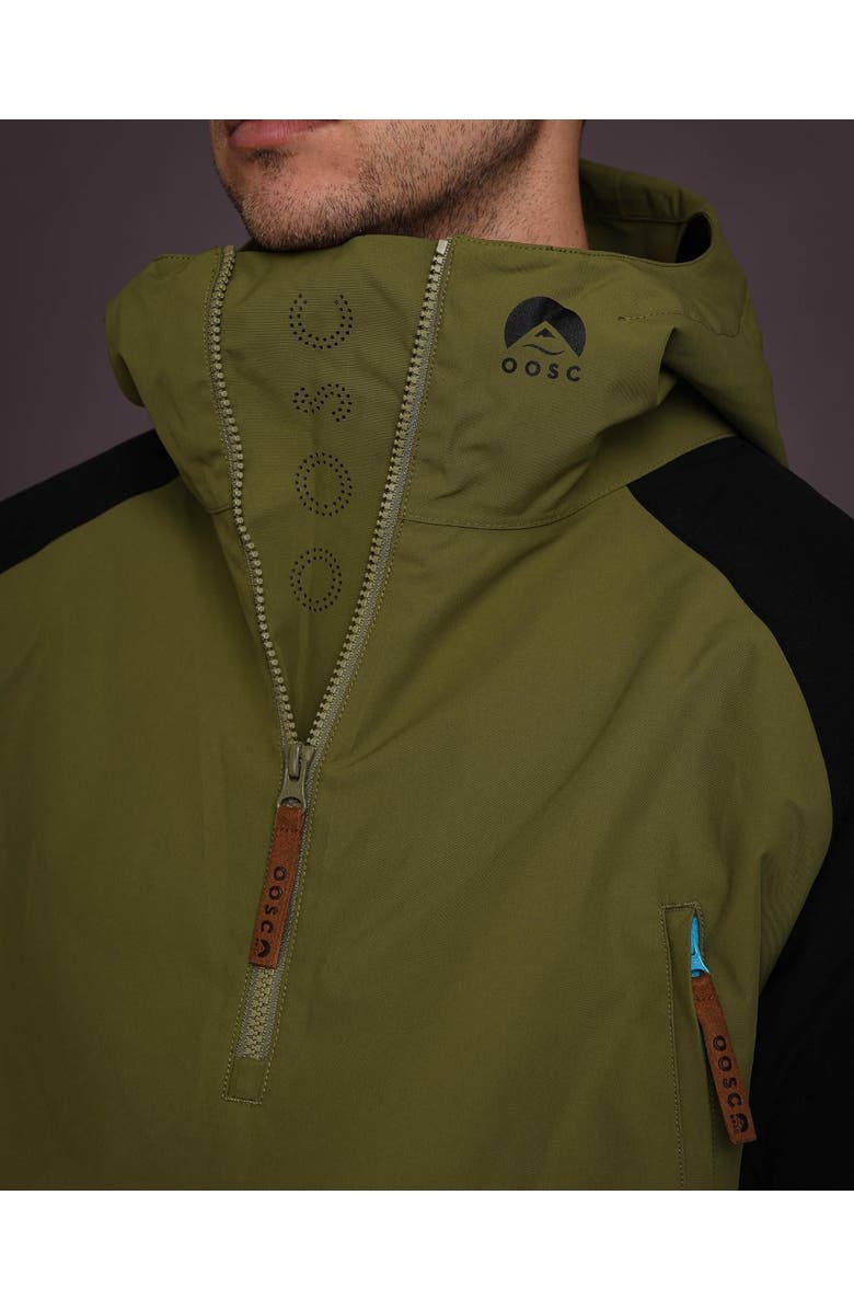 OOSC Snow Park Overhead Jacket - Orange & Khaki, Alternate, color, Orange & Khaki