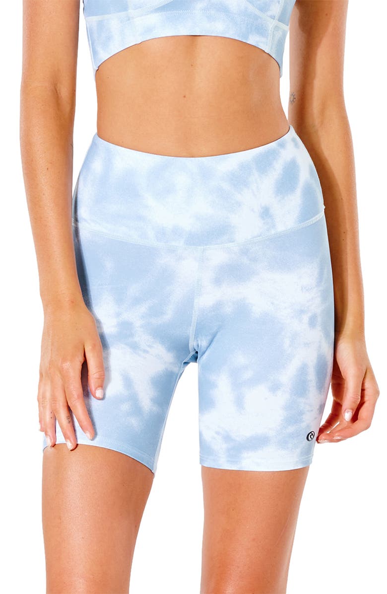Rip Curl Mid Rise Tie Dye Pocket Bike Shorts, Alternate, color,