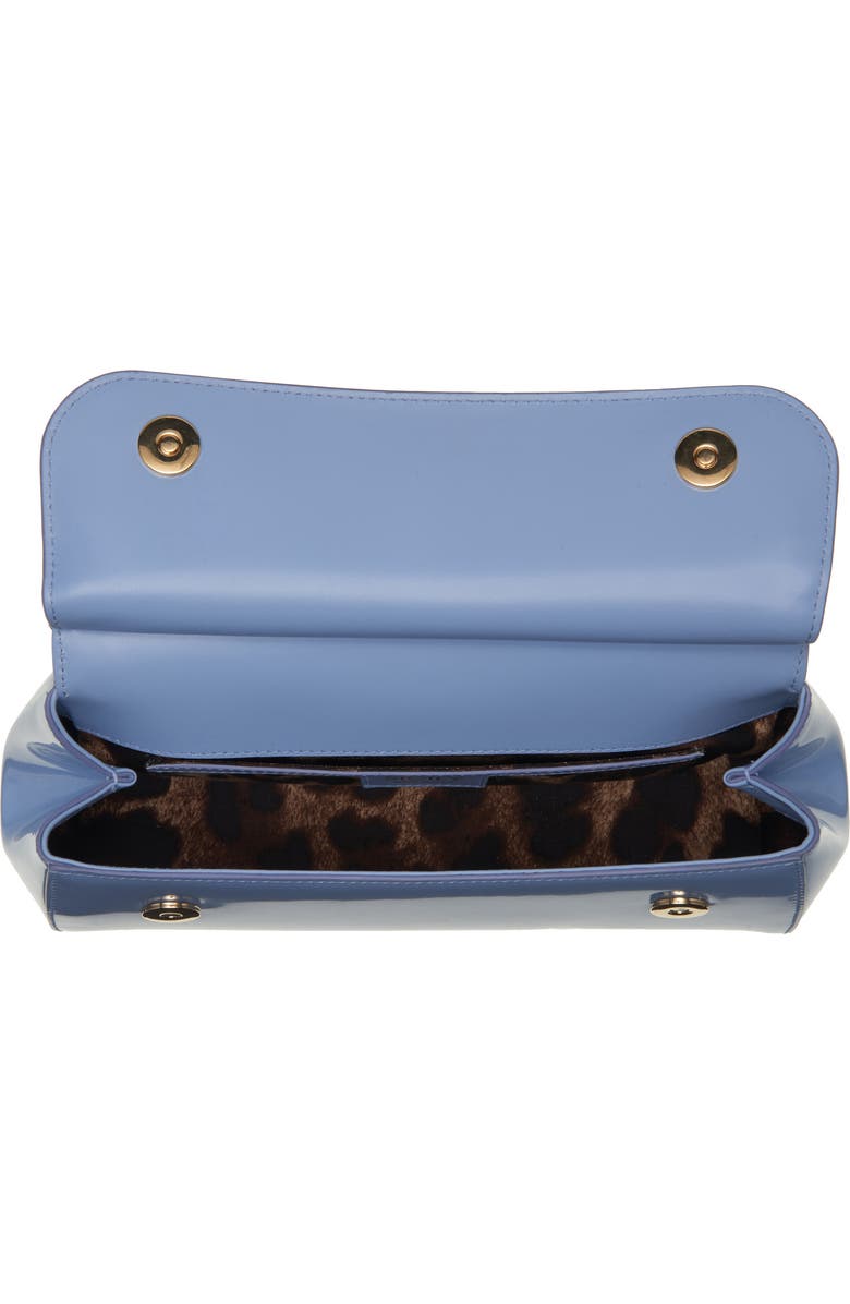 Dolce&Gabbana Medium Sicily East/West Patent Leather Satchel, Alternate, color,