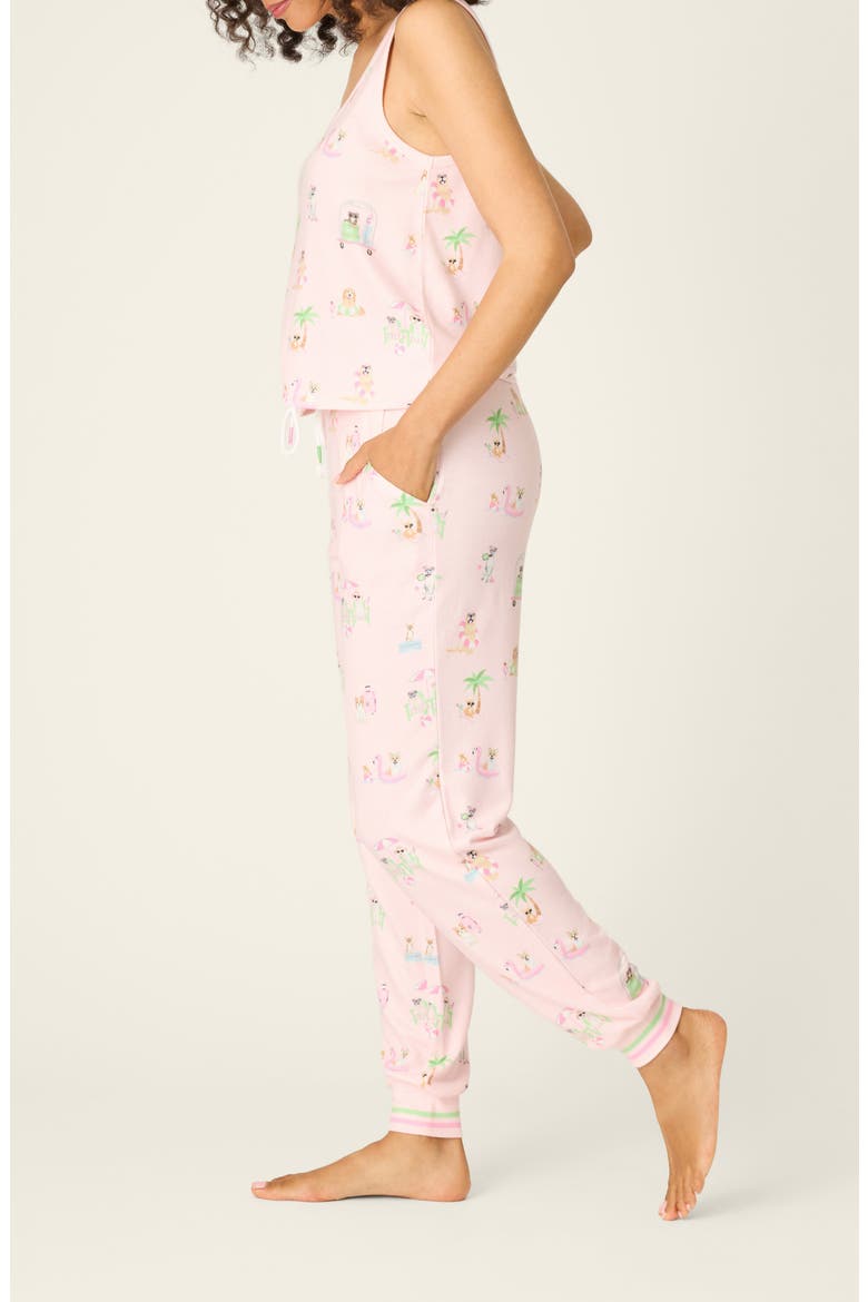 Pupcation Palm Pajamas, Alternate, color, LIGHT PINK