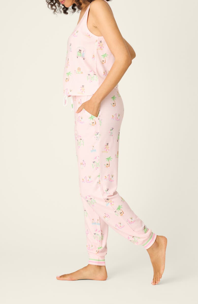 PJ Salvage Pupcation Palm Pajamas, Alternate, color, Light Pink