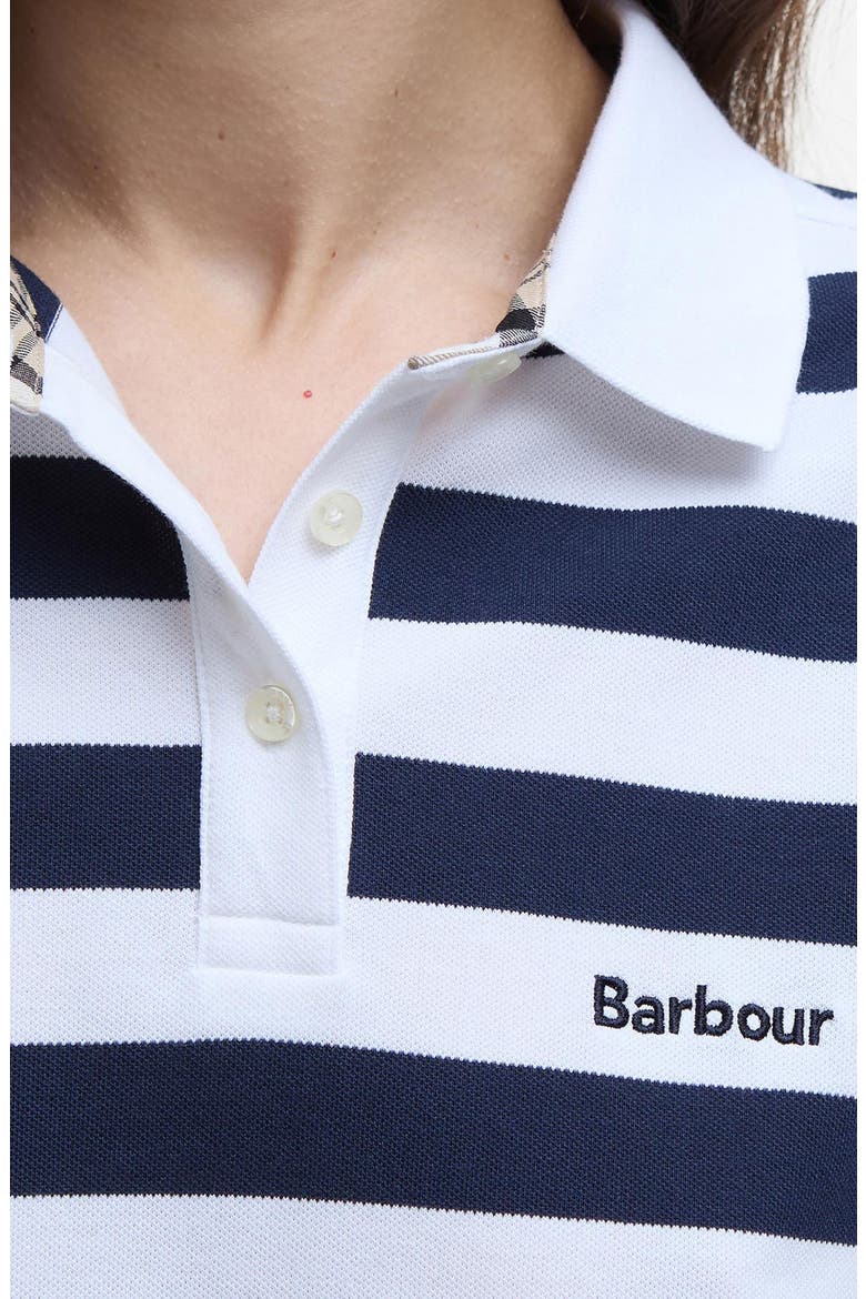 Ashbourne Stripe Stretch Cotton Polo Shirt, Alternate, color, NAVY STRIPE