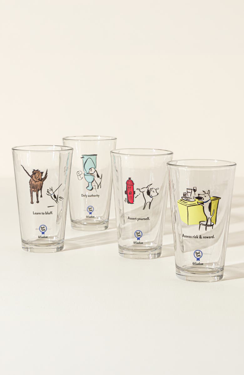 Uncommon Goods Bad Dog Wisdom Tumblers, Main, color, Multi