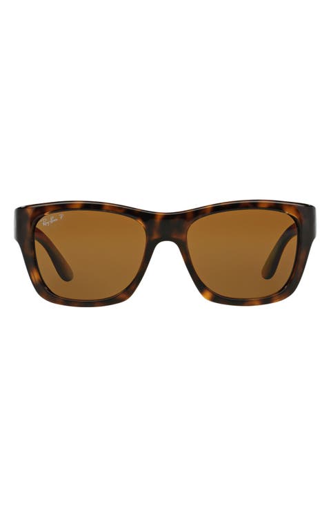 'Square Glam' 53mm Polarized Sunglasses