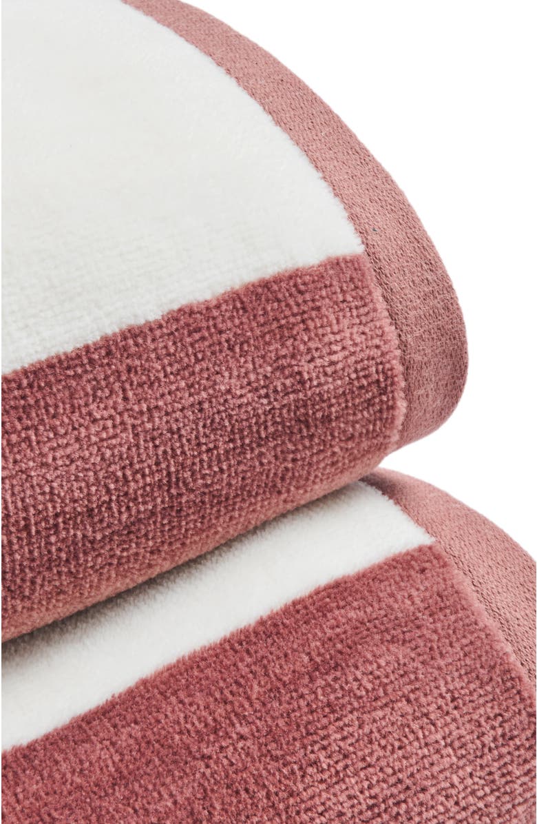 CHRISTY Cabana Stripe Vibrant Beach Towels, Alternate, color, Earth Red