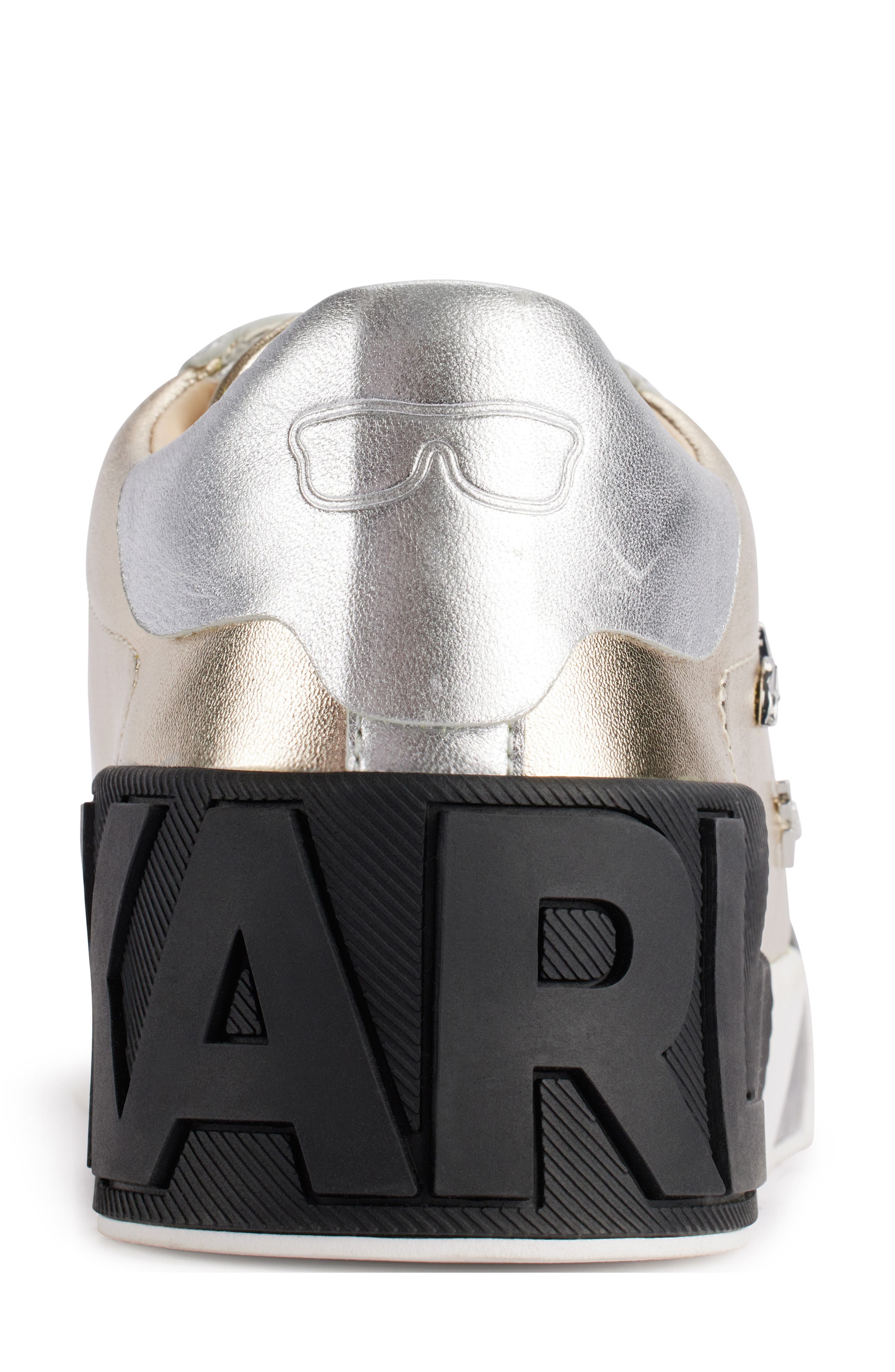KARL LAGERFELD PARIS Mavise Sneaker, Alternate, color, Gold/ Silver