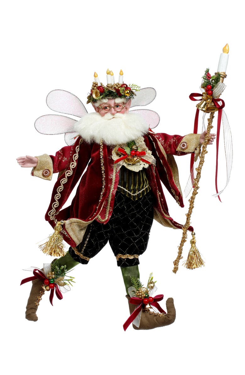 Mark Roberts Father of Christmas Fairy, Medium, Main, color, Burgundy