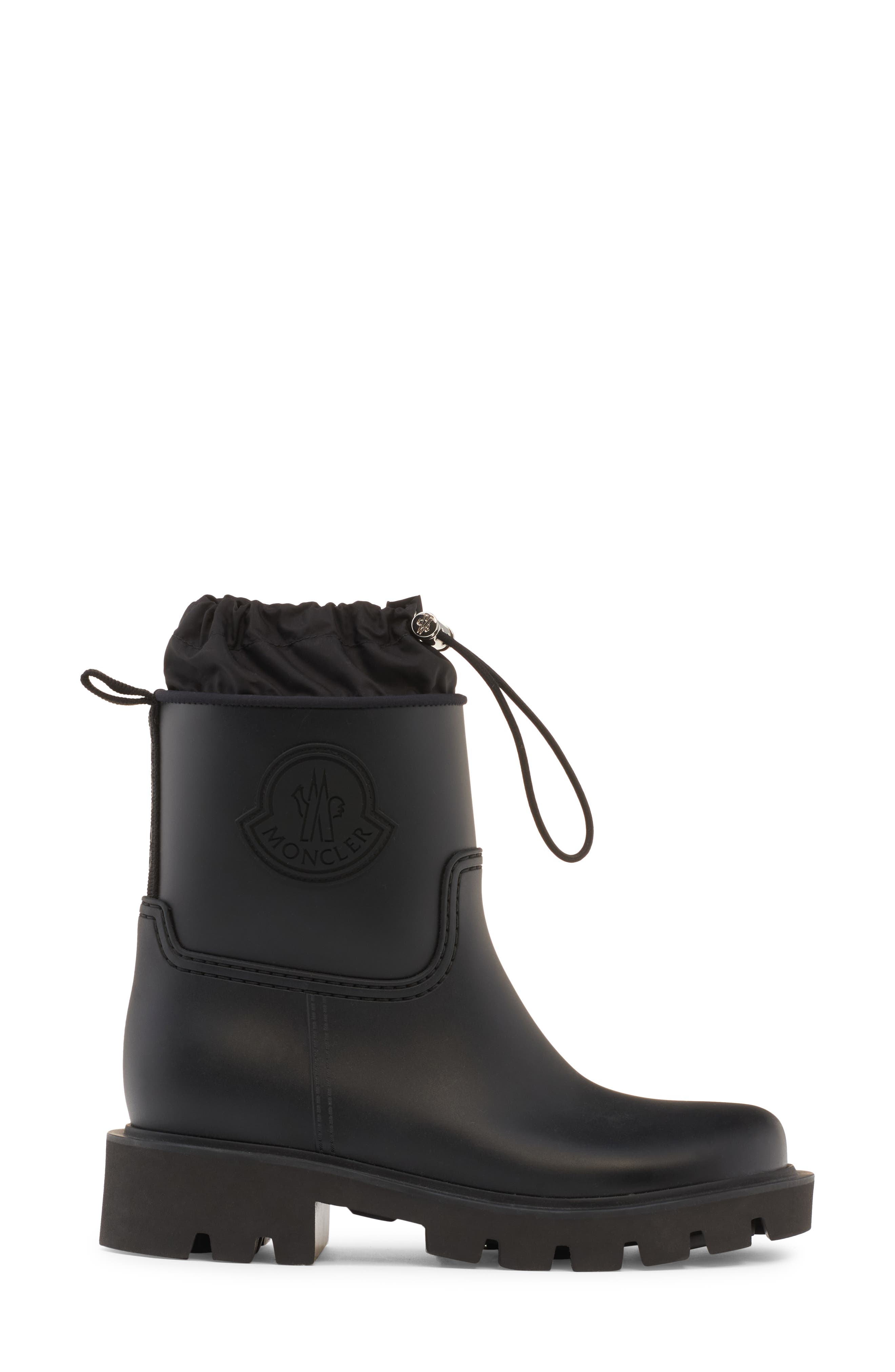 Moncler Kickstream Waterproof Chelsea Rain Boot, Alternate, color, Black