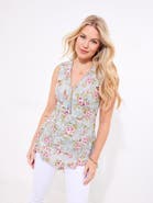 Joe Browns Zip Neck Sleeveless Lace Tunic