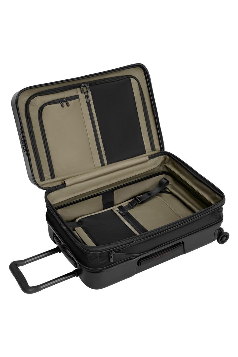 ZDX Essential 22 Inch Hardside Carry-On Spinner Luggage, Alternate, color, BLACK