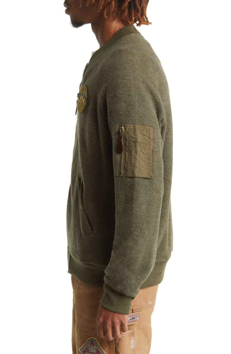 Polo Ralph Lauren Brush Back Fleece Bomber Jacket, Alternate, color, 