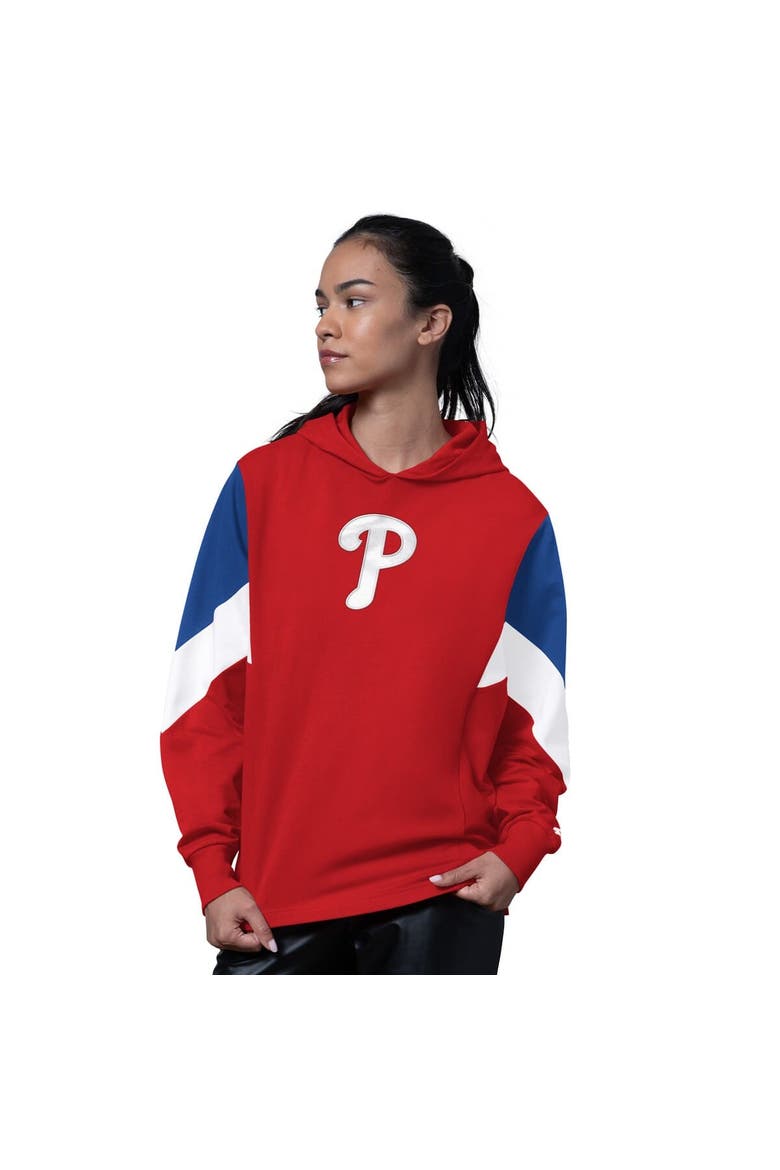 Women's Starter  Red Philadelphia Phillies Scrimmage Pullover Hoodie, Main, color, Red