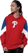 STARTER Women's Starter  Red Philadelphia Phillies Scrimmage Pullover Hoodie