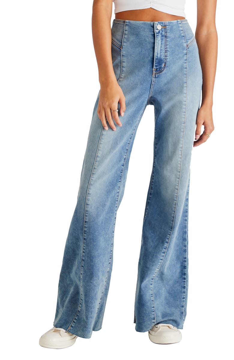 Free People Wild Honey Curvy Wide Leg Jeans, Main, color,