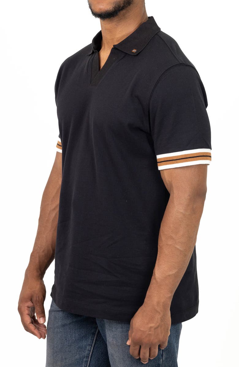 VELLAPAIS Elda Johnny Collar Knit Polo, Alternate, color, 