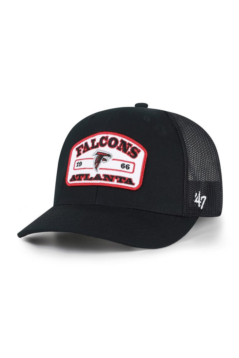Men's '47 Black Atlanta Falcons  Roadway Adjustable Trucker Hat, Main, color, Black