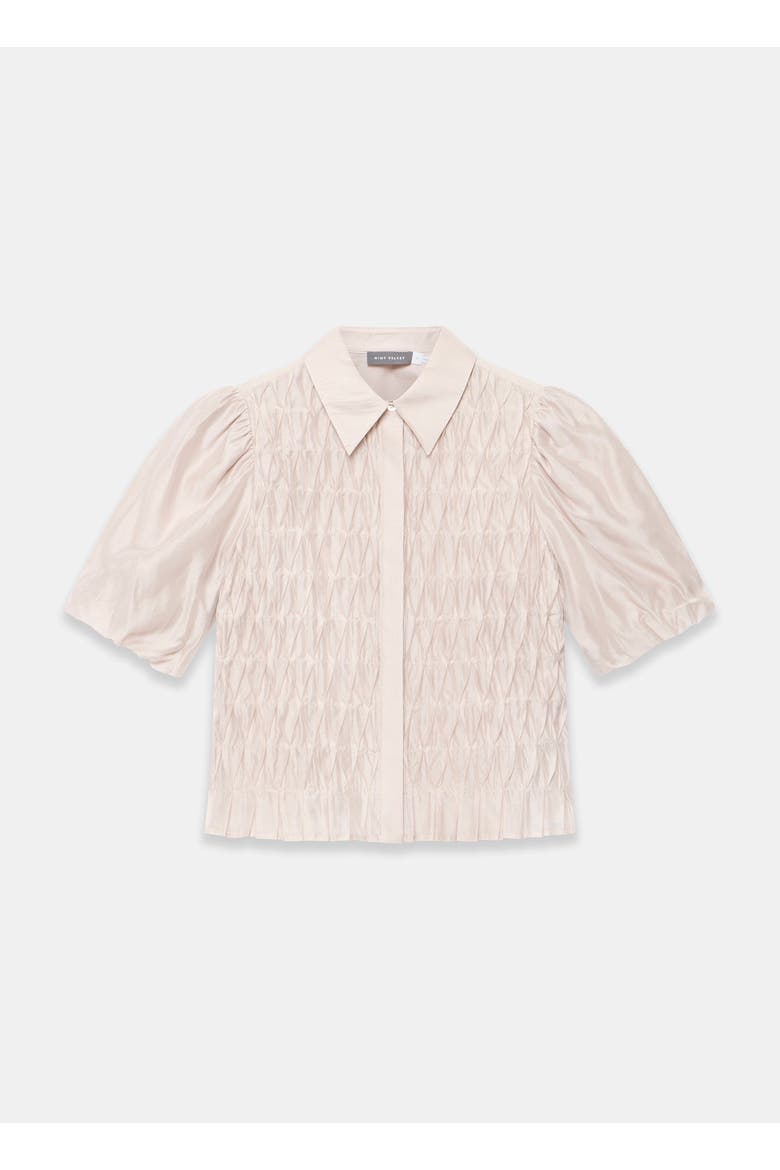 Puff Sleeve Smock Shirt, Alternate, color, Neutral