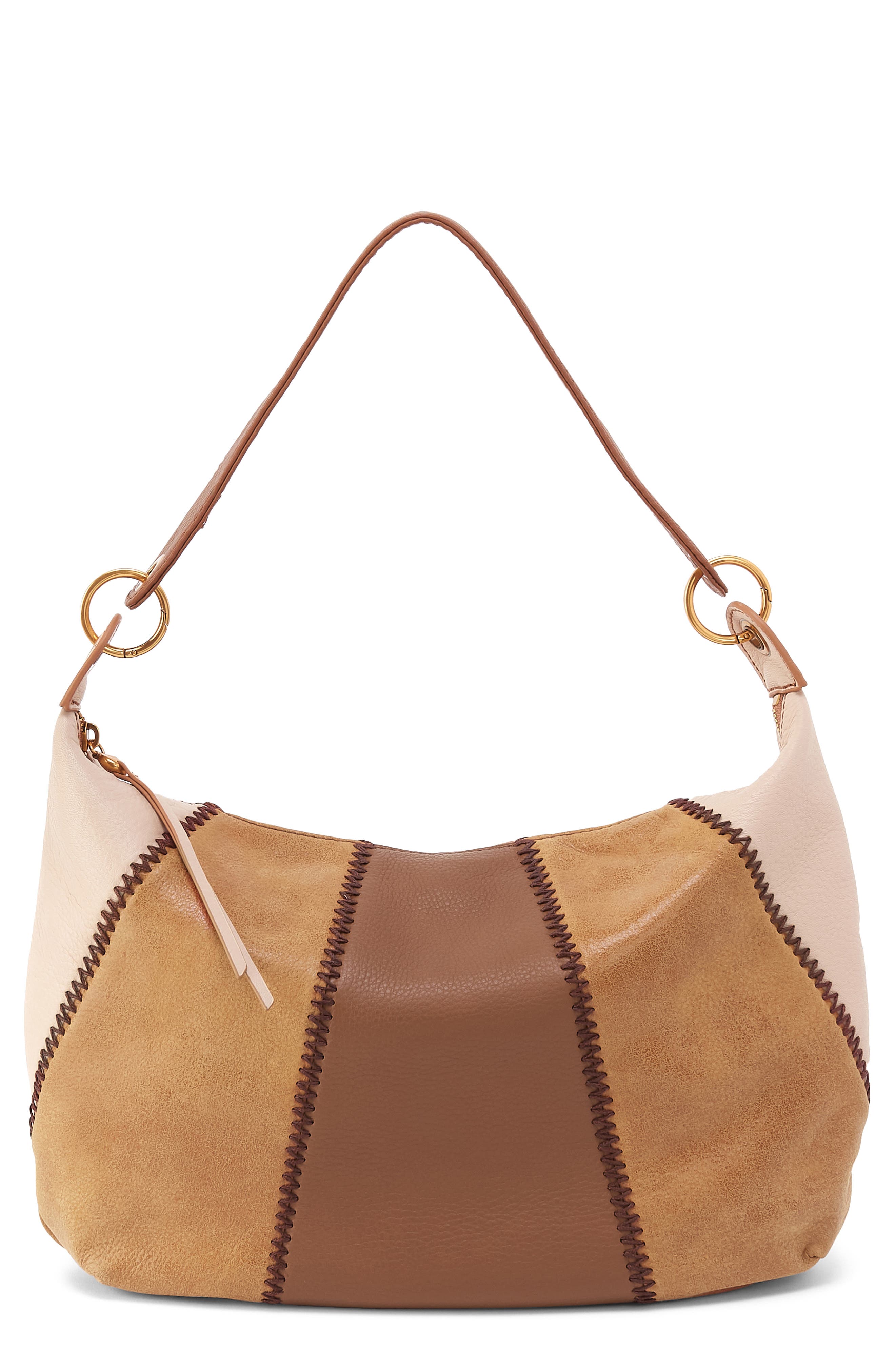 HOBO Opal Leather Shoulder Bag, Main, color, Timber Brown