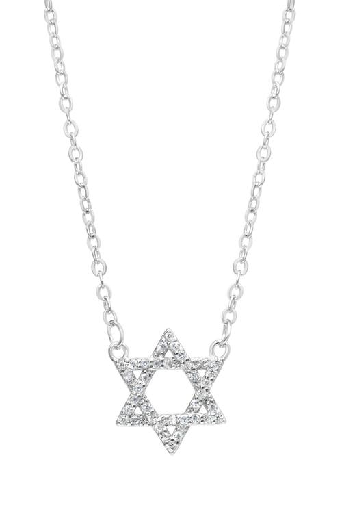 Shymi Pavé Cubic Zirconia Star Of David Necklace In Silver