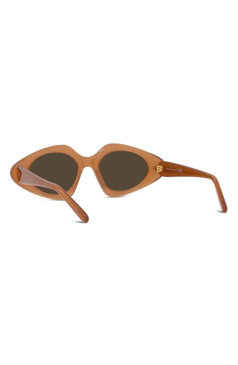 Loewe Slim 50mm Geometric Sunglasses, Alternate, color, Shiny Black / Brown