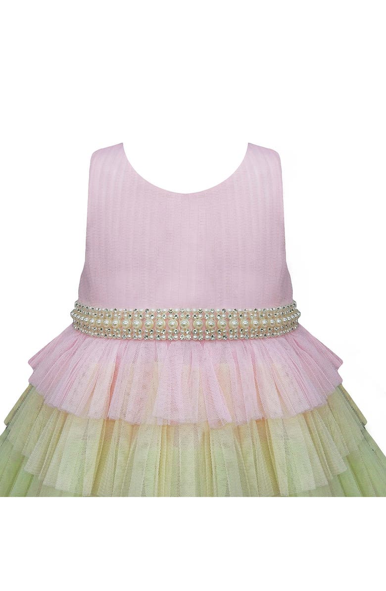 AMERICAN PRINCESS Tiered Mesh Rainbow Dress, Alternate, color,