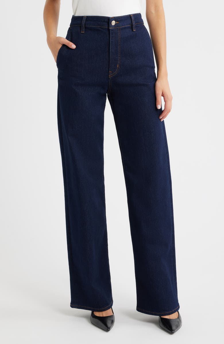 FRAME The High Waist Straight Leg Trouser Jeans, Main, color, Rinse