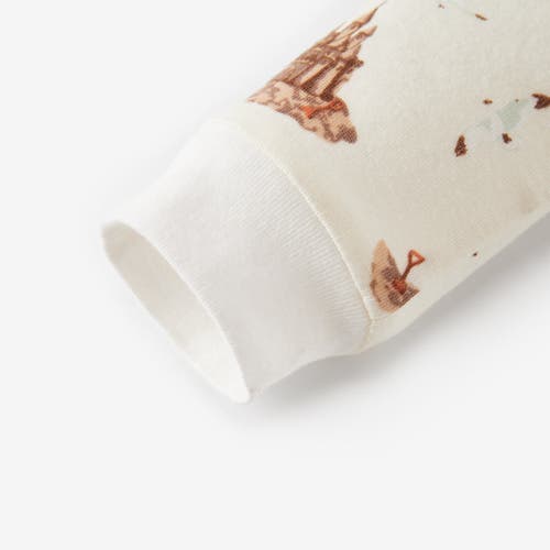 Milkbarn Organic Cotton Zipper Pajama In White