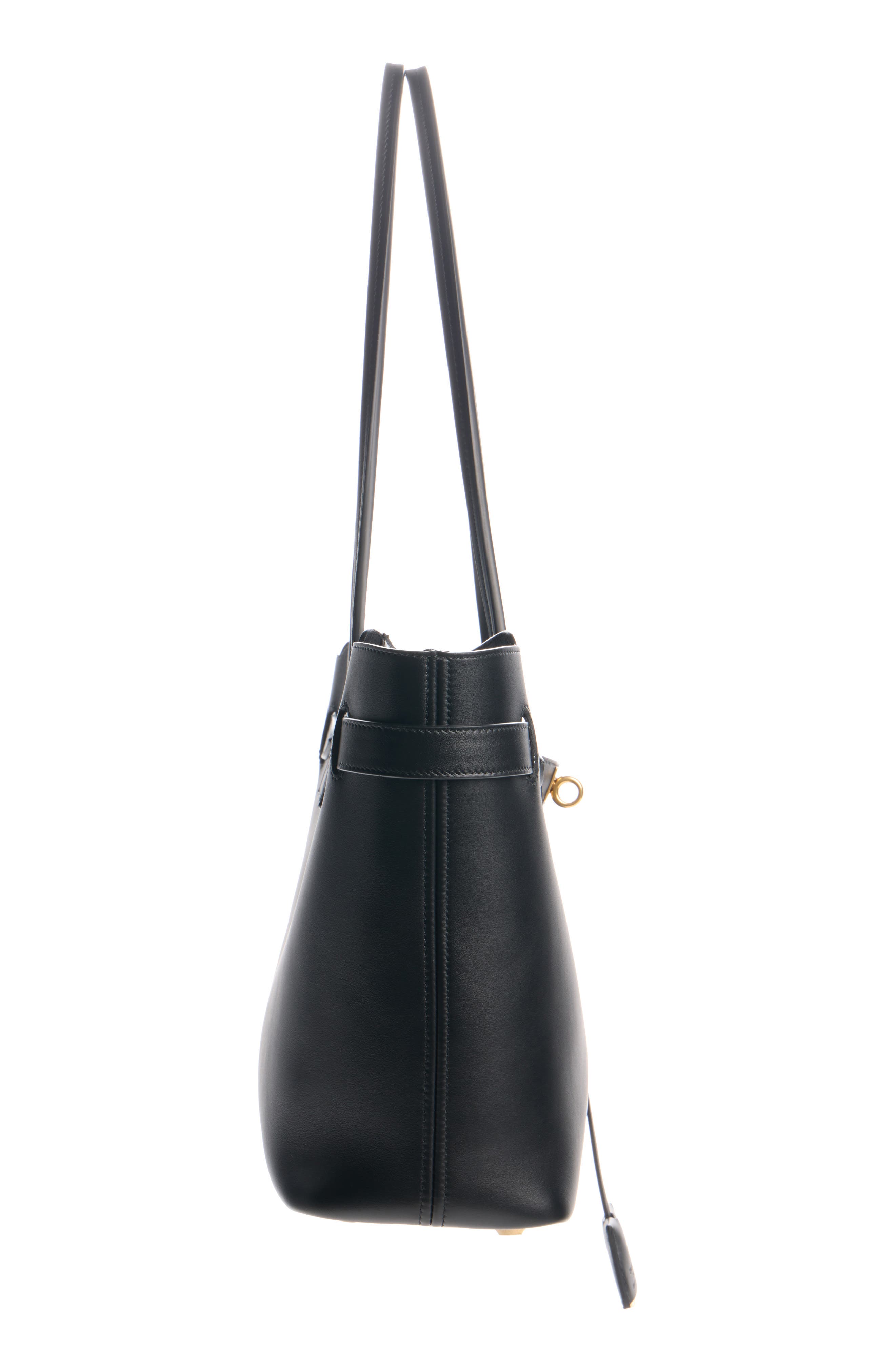 Balenciaga Medium Bel Air Leather Tote, Alternate, color, 1000 Black