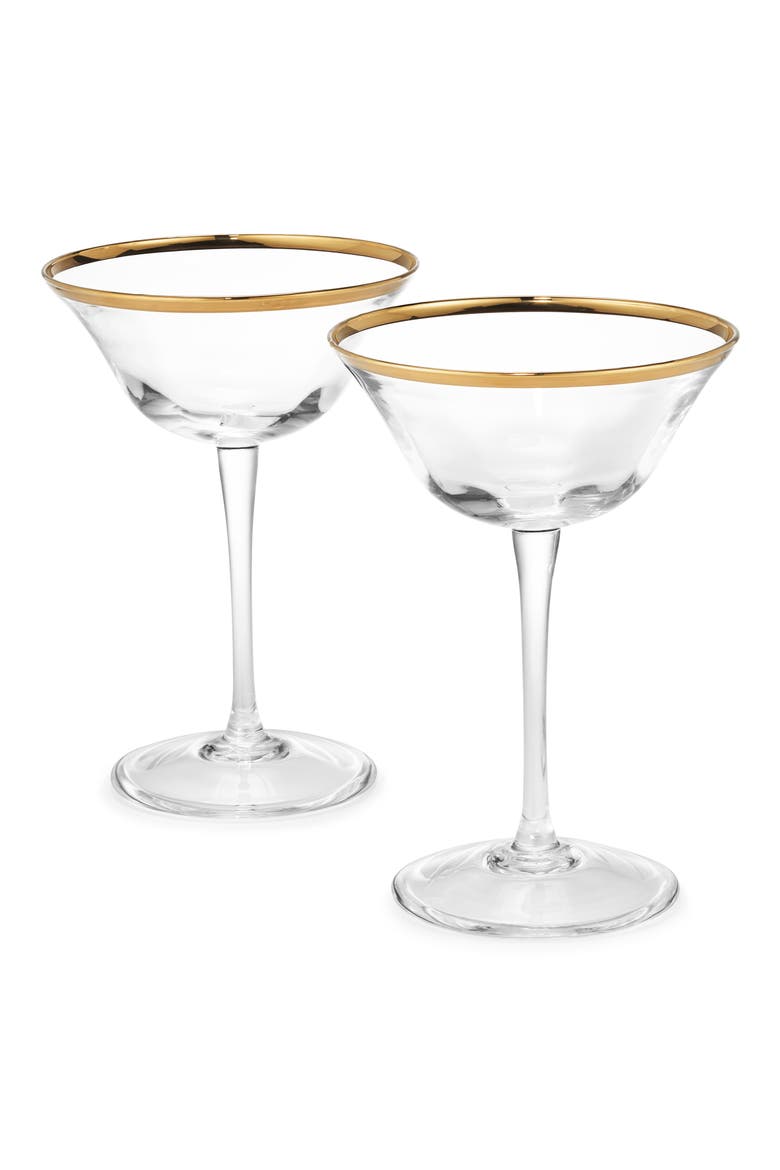 Sophia Set of 2 Coupé Glasses, Alternate, color, CLEAR