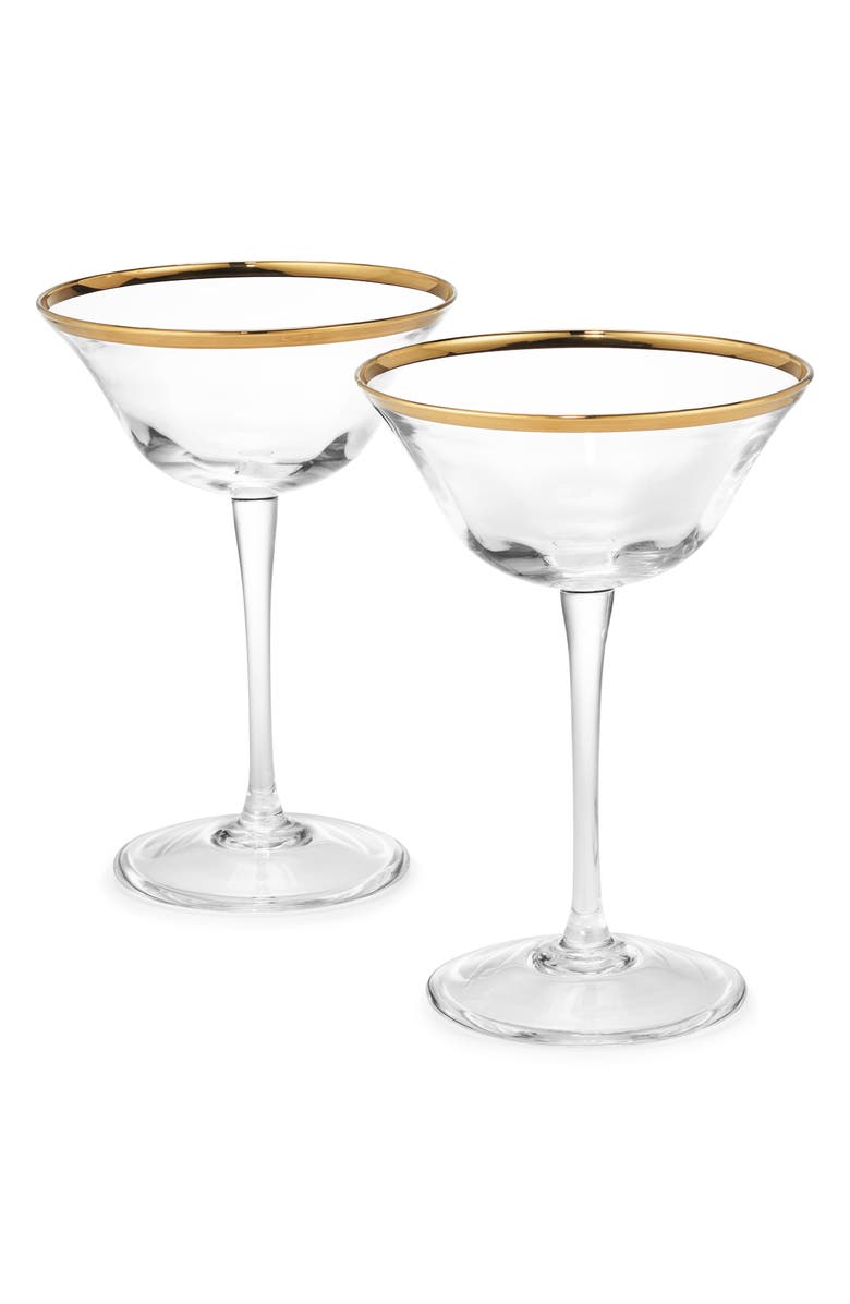 Aerin Sophia Set of 2 Coupé Glasses, Alternate, color, Clear