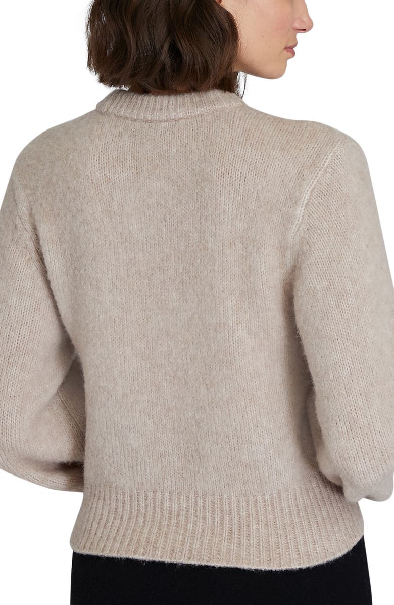 Club Monaco Relaxed Crewneck Crop Wool Blend Sweater, Alternate, color, 