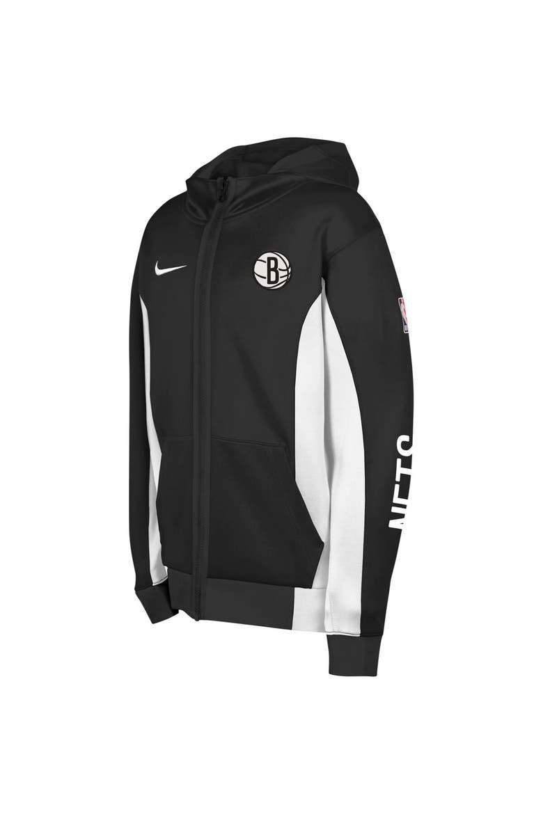 Youth Nike Black Brooklyn Nets Showtime Performance Full-Zip Hoodie, Alternate, color, Black