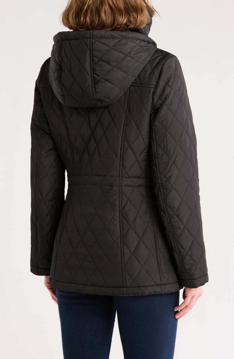 Michael Kors Diamond Quilted Zip Front Jacket, Alternate, color,