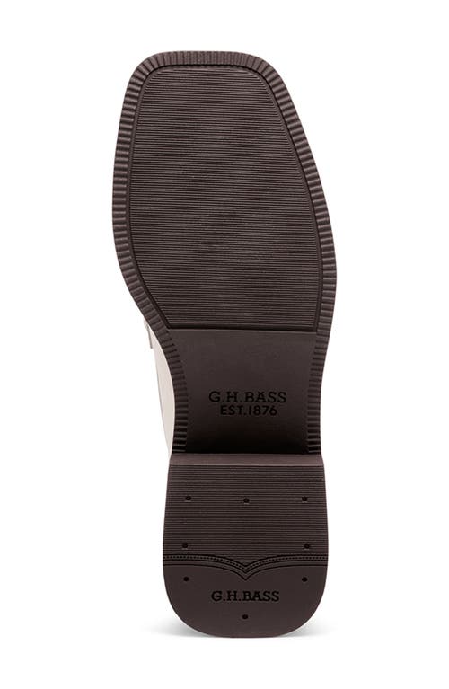 G.h.bass Bowery Lizard Embossed Loafer In White