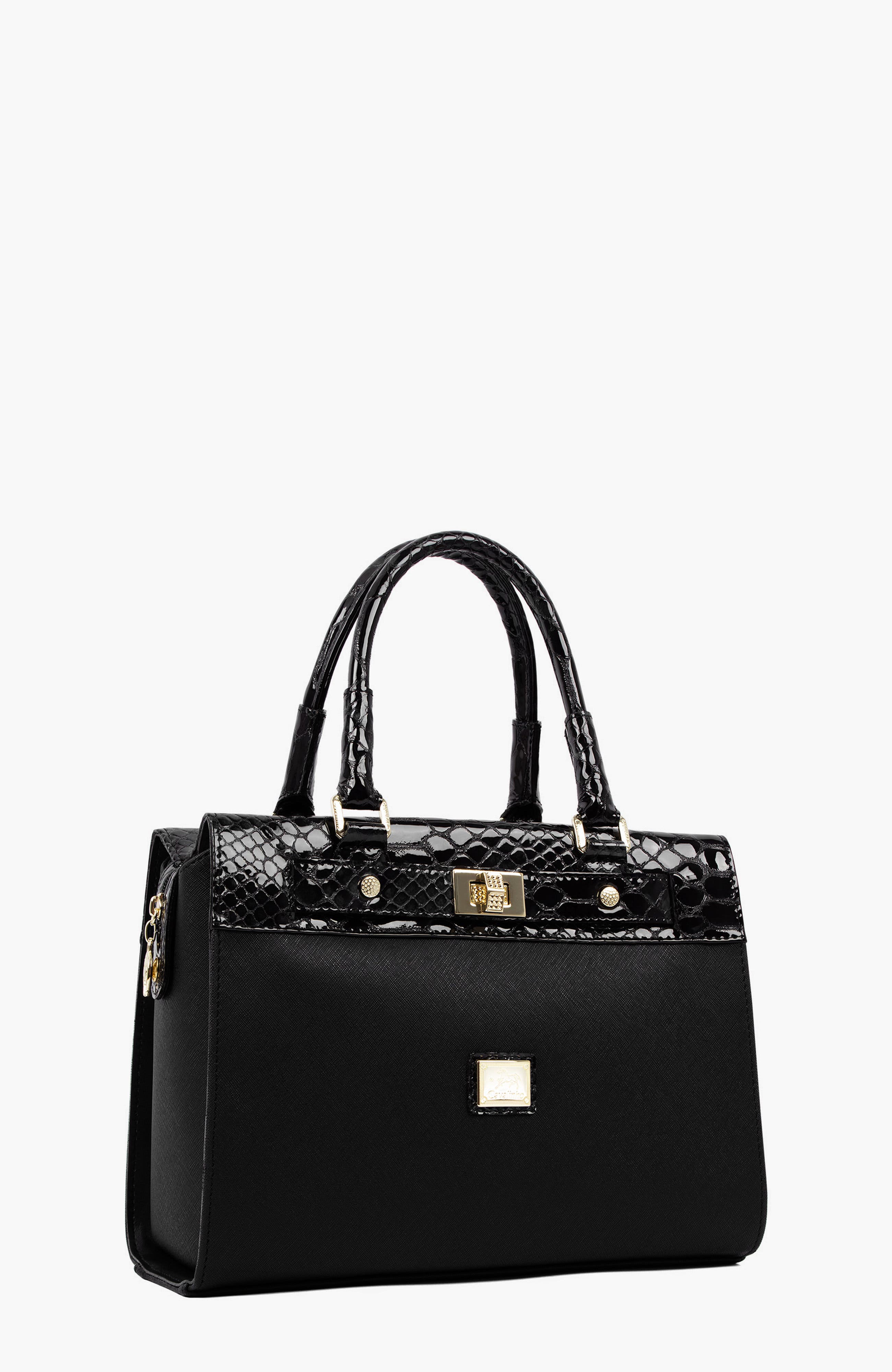 Cherry Blossom Handbag 505, Alternate, color, Black