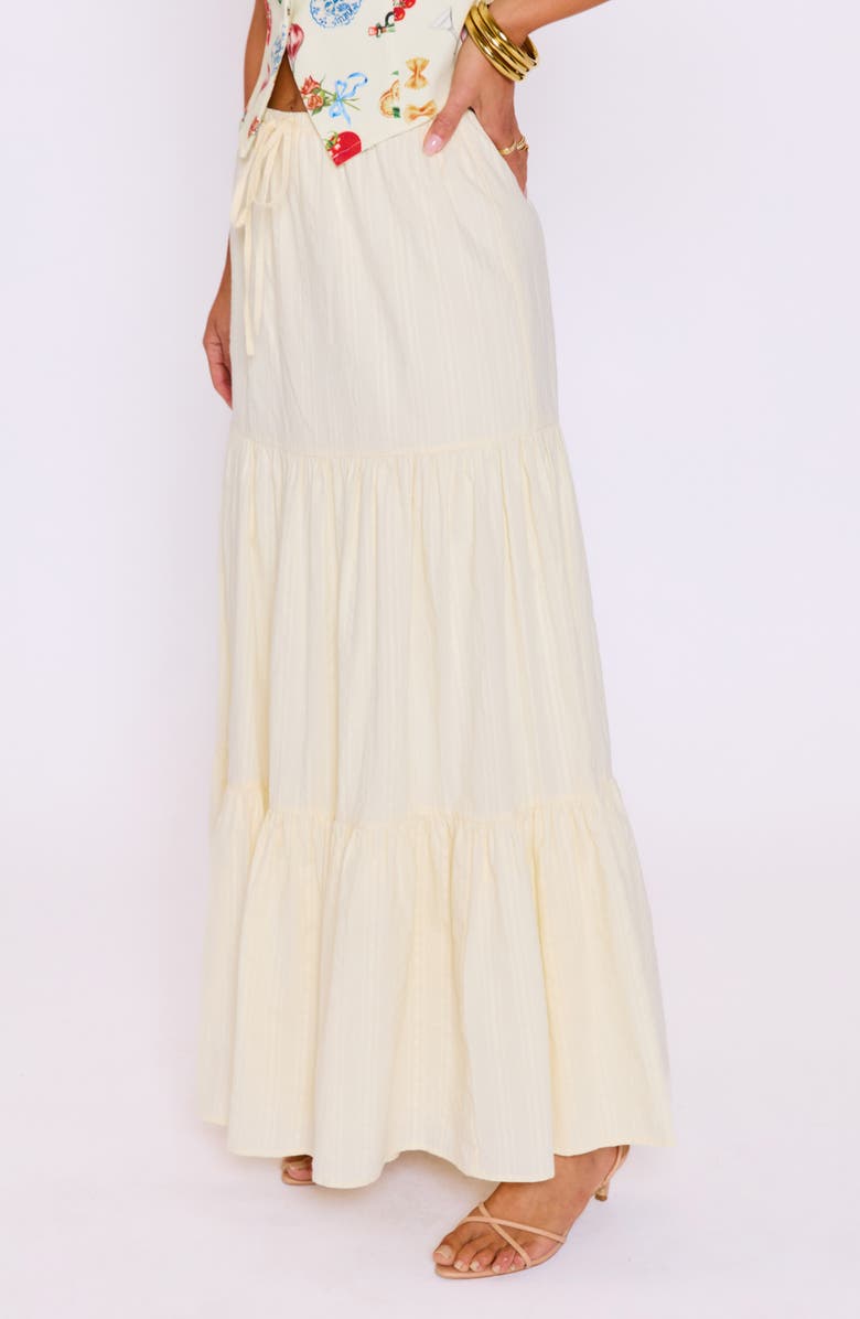 VICI Collection Lily Tiered Maxi Skirt, Alternate, color, Butter