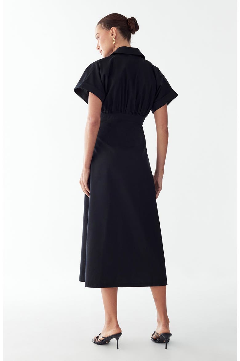 Elsie Midi Dress, Alternate, color, Black
